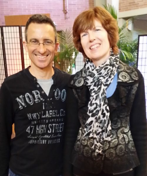 Cynthia Adam with Dr. Tal Ben-Shahar, 2015